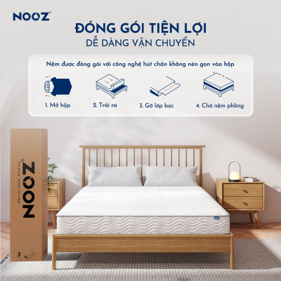 Nệm Foam Lò Xo Bonnell NOOZ Home Goods Mattress lò xo liên kết cùng tầng cao su non nâng đỡ