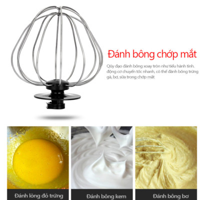 Máy trộn bột, đánh trứng 3 tốc độ đánh cao cấp thương hiệu DSP - 2 màu: Đen và Trắng - Công suất: 1000W - Dung tích: 5.0 lít - Hàng Nhập Khẩu