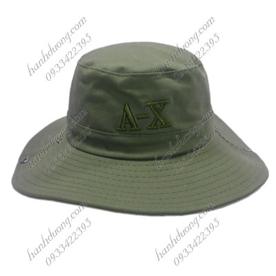 Mũ tai bèo nam thêu chữ A-X nón tai bèo lính vành rộng giúp chống nắng tốt với chất liệu vải cotton tốt mềm mại dễ thấm