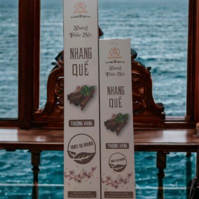 Hộp 100 nén nhang Quế dài 29cm -không sử dụng hóa chất, ít khói, mùi hương dịu nhẹ