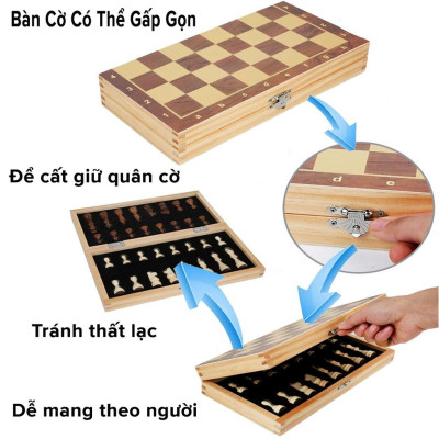 Cờ Vua Nam Châm  Bằng Gỗ Cao Cấp Chọn Size - Bộ Cờ Vua Cao Cấp Gỗ Tự Nhiên Có Gắn Nam Châm Chính Hãng miDoctor