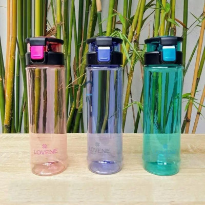 Bình Nước Nhựa Thể Thao Ấn bật nắp Lovene dung tích 730ml DHXL-1715 màu sắc, có lõi lọc