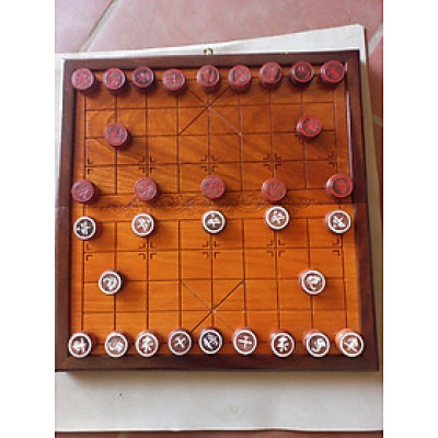 Bộ bàn cờ tướng gỗ gõ và quân gỗ hương đủ bộ 