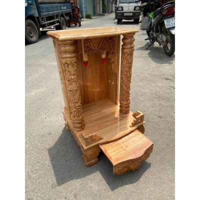 bàn thờ giá rẻ , Bàn thờ thần tài ông địa 42 x 68cm ,bàn thờ ông địa gỗ , bàn thờ
