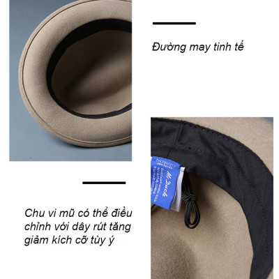 Mũ Phớt Nam Hàng Hiệu MrDuck Lông Cừu Cao Cấp