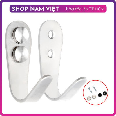 Set 2 Móc Inox Dày 3mm Treo Đồ Chắc Chắn (Kèm Vít)