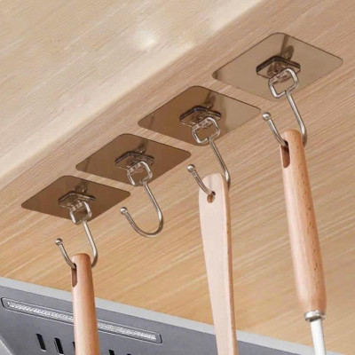 Móc Dán Tường, Móc Dính Tường Treo Đồ Nặng Siêu Dính Inox 304 - Treo Thớt, Nồi Niêu Xong Chảo, Treo Đồ Đa Năng