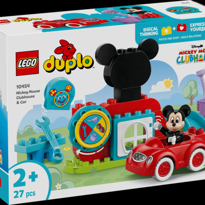 Đồ Chơi Lắp Ráp Nhà Câu Lạc Bộ Mickey Mouse và Xe Hơi - Mickey Mouse Clubhouse And Car - Lego Duplo 10454 (27 Mảnh Ghép)