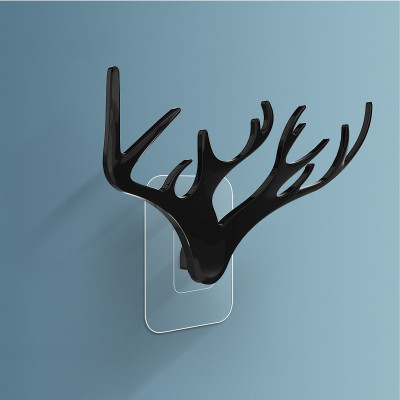 Móc treo dồ dán tường hình huơu, Móc Treo Đồ Vật Dán Tường Sừng Hươu Trong Suốt 18Cm , decor trang trí nhà ở với thiết kế đẹp mắt