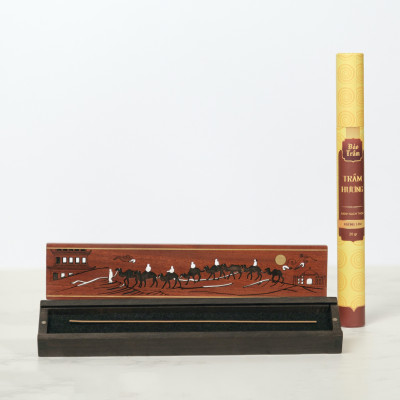 Trầm Thanh Cao Cấp 20cm – Hộp Vàng 20g – Bảo Trầm | Hương Trầm Tự Nhiên – Sạch – Thư Giãn