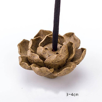 Đĩa cắm nhang hương hoa gốm đốt trầm dễ thương (size mini)