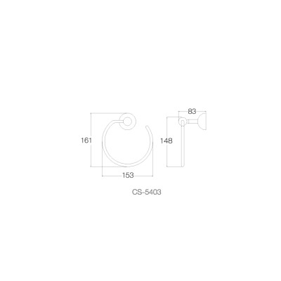 Vòng treo khăn INOX SUS 304 CS-5403 