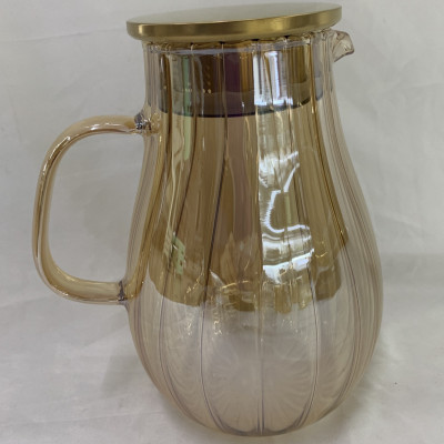 Bình đựng nước thủy tinh cao cấp chịu nhiệt màu vàng - ANTH668