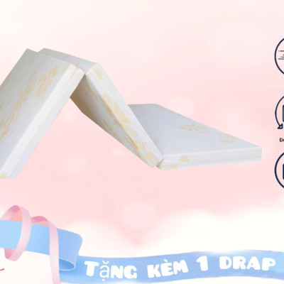 Nệm Gòn Japan Cao Cấp Gấp 3 Dày 5cm Đủ Size ( Giao Màu Ngẫu Nhiên )