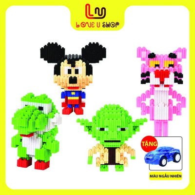 Ghép hình 3d, đồ chơi lắp ráp, xếp hình khủng long Hitokage, pikachu xịn.