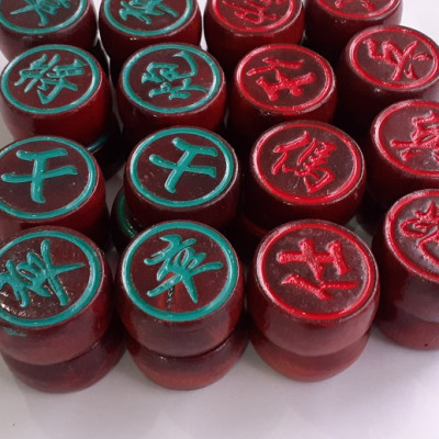 Quân cờ tướng gỗ nhãn đục 1 mặt 3,5cm