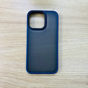 Ốp lưng cho iPhone 13 Pro Max hiệu Likgus nhám Tpu viền màu blue chống vân tay (Không ố màu) - Hàng nhập khẩu