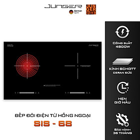 Bếp đôi điện từ hồng ngoại Junger SIS-68 4200W Không kén nồi Hàng Chính Hãng Bảo Hành 36 Tháng