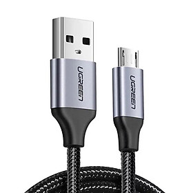 Ugreen UG60403US290TK 3M QC3.0 màu đen đầu bọc nhôm chống nhiễu cáp Micro sang USB 2.0 sạc và truyền dữ liệu từ máy tính ra điện thoại - HÀNG CHÍNH HÃNG