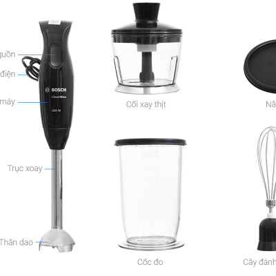 Máy xay sinh tố cầm tay Bosch MSM2650B - Hàng chính hãng
