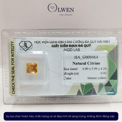 Viên đá thạch anh vàng ( citrine ) thiên nhiên  HA_G000464