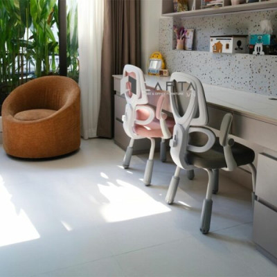 Ghế học sinh chống gù chống cận thị tăng khả năng tập trung học tập màu hồng CE1026-M Nội thất Capta lưng lưới công thái học tay gập điều chỉnh lên xuống màu hồng cho bé gái chân cố định hcm