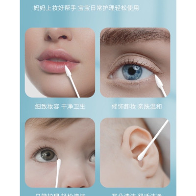 Dụng cụ làm đẹp sức khỏe  _Hộp 200c tăm bông ráy tai lớn  cao cấp với 2 đầu tăm thiết kế hình dáng khác nhau làm sạch sâu bên trong , phù hợp cho mọi người 