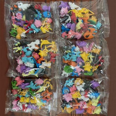 Bộ sưu tập 144 mô hình đồ chơi Pokemon Go mini đa hệ + tặng vòng tay biến hình thú Twisty Petz dễ thương cho các bé
