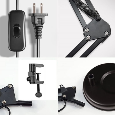 Đèn Để Bàn, Đèn Học Chống Cận Xoay 360 - Kèm Kẹp Bàn chống xê dịch và bóng đèn