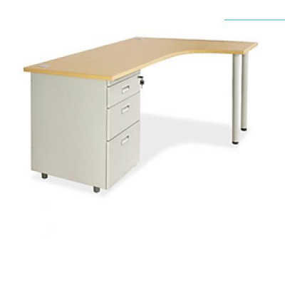 Bàn làm việc chân sắt Juno Sofa NT 190 BLP14CT-HS3 ngăn kéo liền bàn 140 x 120 x 75 cm