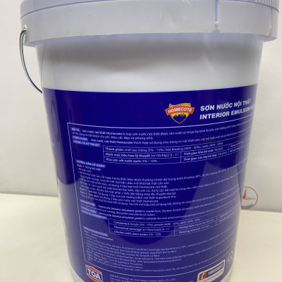 Sơn Nước Toa Homecote nội thất màu xanh ngọc 7508_17L