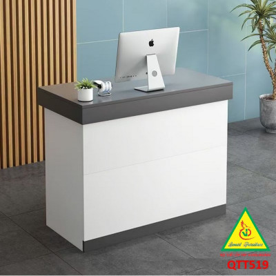 Bàn thu ngân, bàn lễ tân, bàn tính tiền bằng gỗ MDF QTT519 - NỘI THẤT LẮP RÁP VIENDONGADV