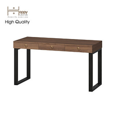 [Happy Home Furniture] WESLEY, Bàn làm việc chân sắt - 3 ngăn kéo,  140cm x 59cm x 75cm ( DxRxC), BAN_012
