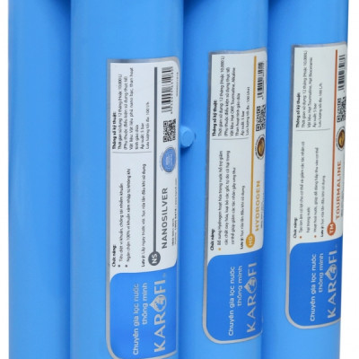 Combo 10 Lõi lọc Karofi - Đúc Nguyên Khối SMAX Hiệu Suất Cao HP 6.2 - Màng RO 100GDP USA - Alkaline - Hydrogen - Hàng Chính Hãng