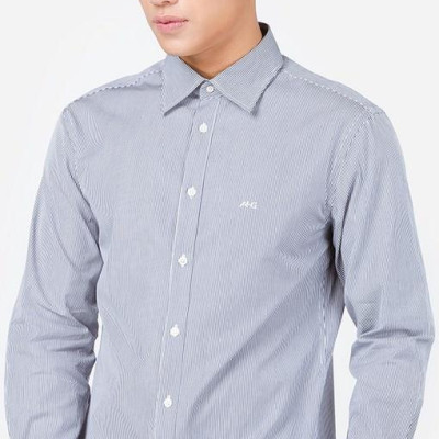 Áo Sơ Mi Nam Dài Tay Họa Tiết Màu Xám Aligro Algs028