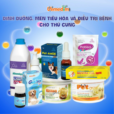 Vemedim Hairball cure giải quyết búi lông trong dạ dày và ruột, hỗ trợ tiêu hóa chó mèo, tuýp nhôm mới 50g