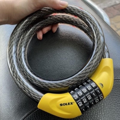 Khóa xe đạp 5 số SOLEX Thái Lan thân dây cáp 20mm x 1m - MSOFT