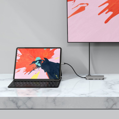 CỔNG CHUYỂN HYPERDRIVE POWER 9-IN-1 USB-C HUB FOR IPAD PRO 2018, MACBOOK, SURFACE, ULTRABOOK, CHROMEBOOK PC & USB-C DEVICES – HD30F - HÀNG CHÍNH HÃNG