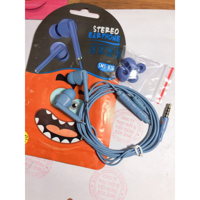 Tai nghe điện thoại Ham mer R16 Chân cắm 3.5ly dây dài 1.2m âm thanh trầm đa năng, Hàng chính hãng