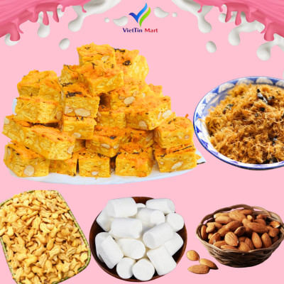 Set Bánh Bông Tuyết Hoàng Kim Thượng Hạng 40 Viên VietTin Mart