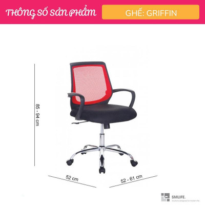 Ghế xoay nhân viên SMLIFE Griffin