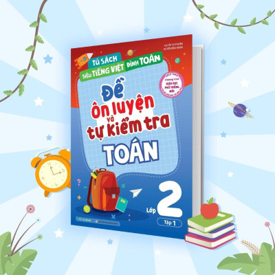 Sách - Đề Ôn Luyện Và Tự Kiểm Tra Toán + Tiếng Việt Lớp 2 - Combo 4 Cuốn - Megabook