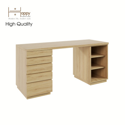 [Happy Home Furniture] MACRO, Bàn làm việc - 2 bên hộc tủ,  160cm x 60cm x 75cm ( DxRxC), BAN_008