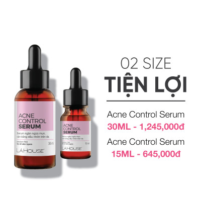 Serum giúp ngăn ngừa mụn, giảm nhờn cho da, giảm mờ vết thâm mụn Lá House Acne Control 15ml/30ml