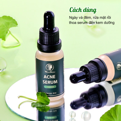 Acne serum, serum mụn thảo mộc đánh bay mọi loại mụn cứng đầu Wonmom 20ml