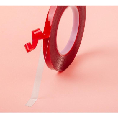 Băng Dính Đỏ 2 Mặt Tạo Fan Mi Volume, Độ Dính Cao, Đàn Hồi Tốt, Chịu Nhiệt Đến 150 Độ, Để Dán Mẫu Nail Cho Tiệm Làm Nail Nữ