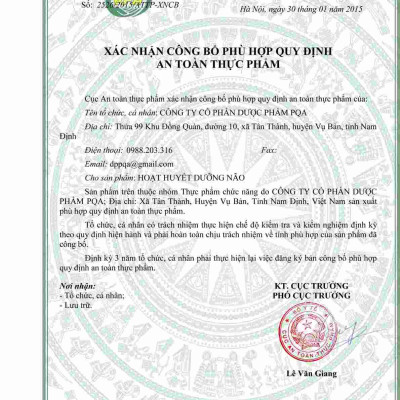 Hoạt Huyết Dưỡng Não PQA Thành Phần Từ Thiên Nhiên Giúp Tăng Cường Sự Hoạt Động Của Trí Não Hộp 50 Viên