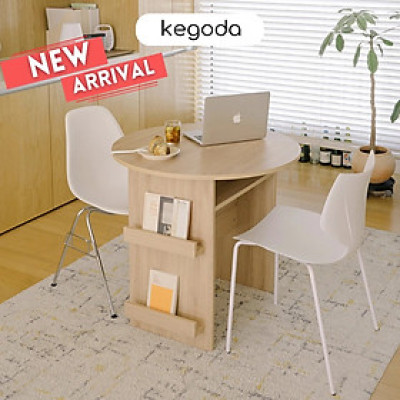 Bàn Tròn Nhỏ Decor Rộng 79cm, Bàn Cafe, Làm Việc Máy Tính Đơn Giản KEGODA KGD93