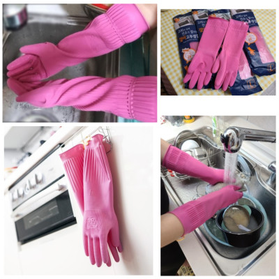 Mua 3 Tặng 2 Đôi Găng Tay Cao Su Tự Nhiên Hàn Quốc Có Móc 31cm