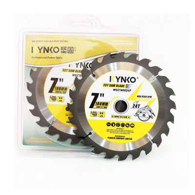 LƯỠI CƯA GỖ TCT 24 RĂNG đường kính phi Ø 180mm KYNKO WGZ180024P